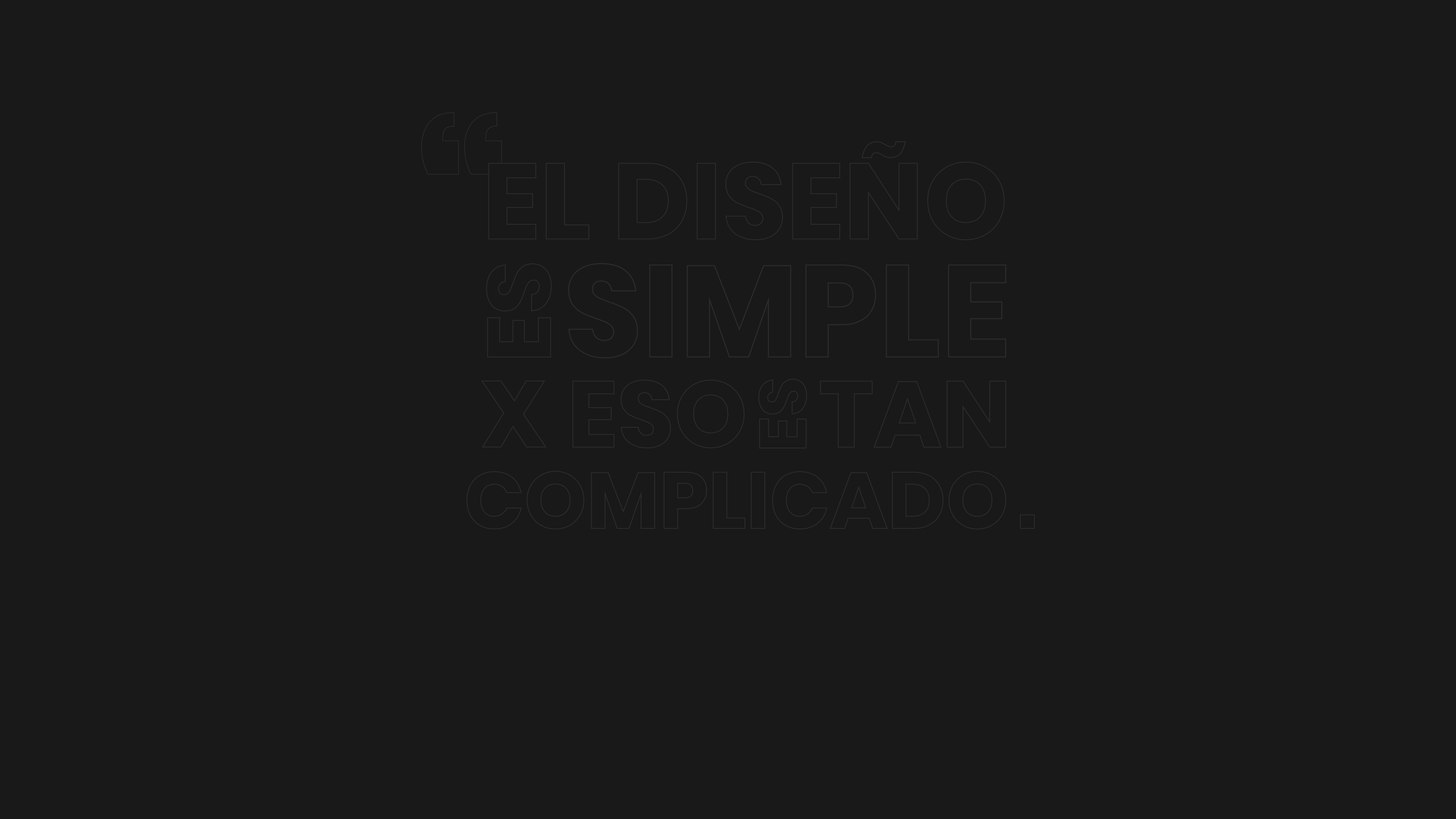 EL DISEÑO ES SIMPLE